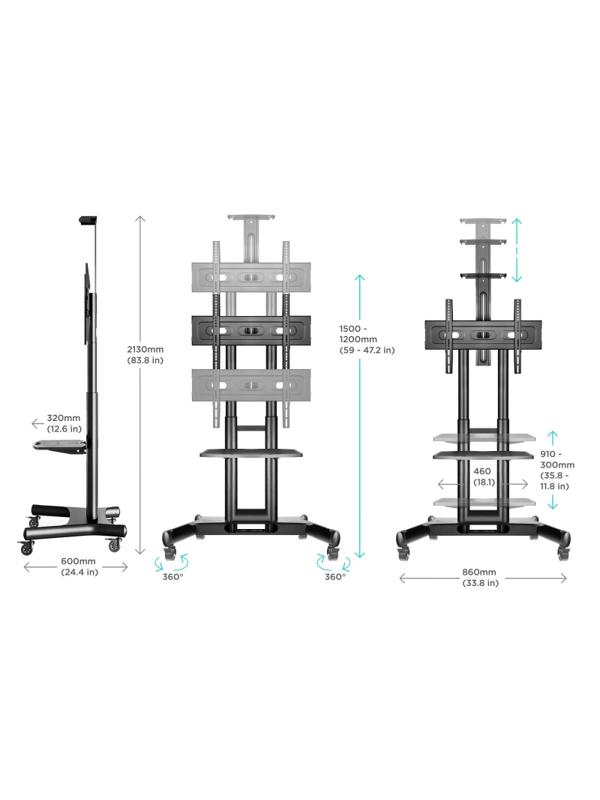 Стойка мобильная Onkron TS1551 чёрная