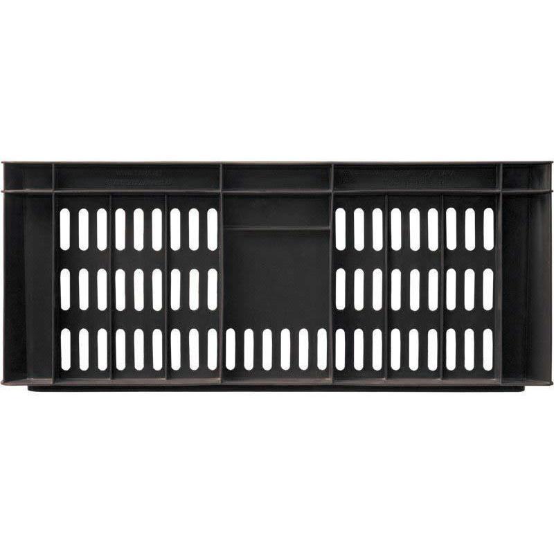 Ящик пластиковый 600х400х250мм перф/перф (арт.201)_черный