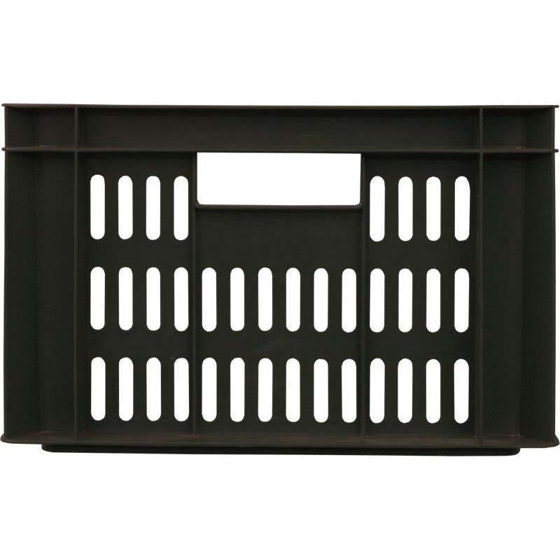 Ящик пластиковый 600х400х250мм перф/перф (арт.201)_черный