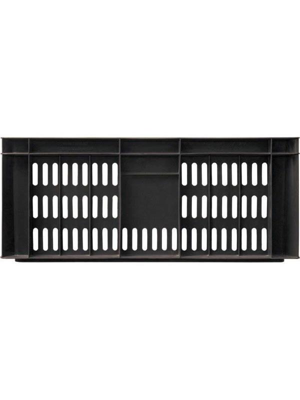 Ящик пластиковый 600х400х250мм перф/перф (арт.201)_черный