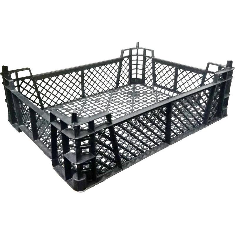 Ящик для грибов шампиньонов 400x300x110_черный арт.101