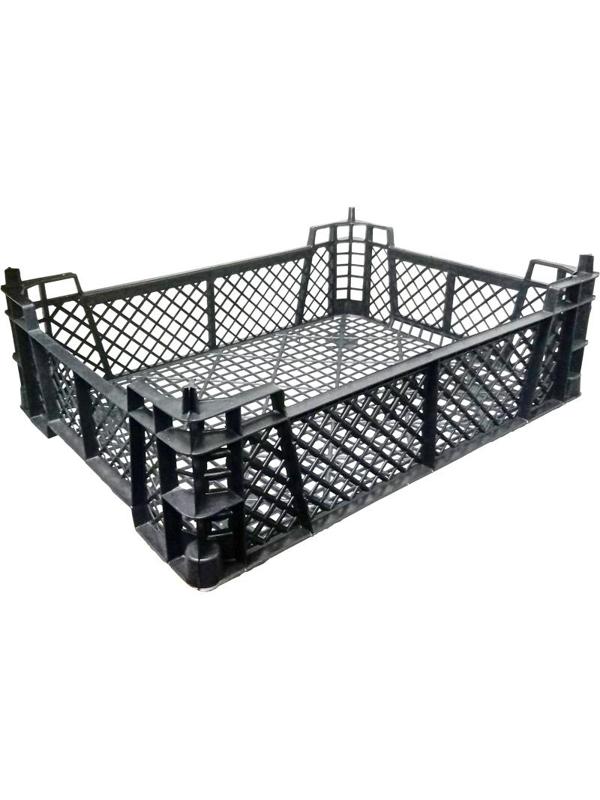 Ящик для грибов шампиньонов 400x300x110_черный арт.101