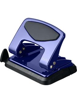 Дырокол Attache до 25 листов, с блокиратором, металлич., синий