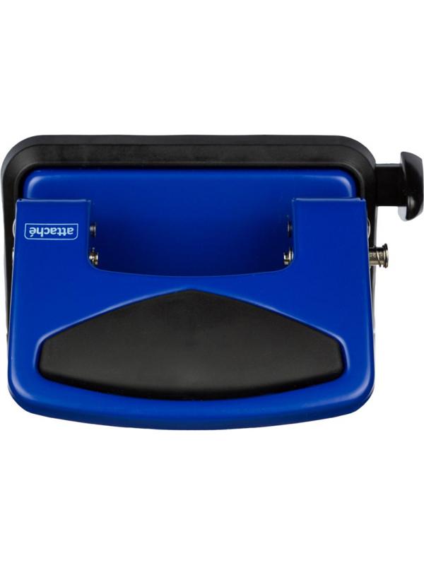 Дырокол Attache до 25 листов, с блокиратором, металлич., синий