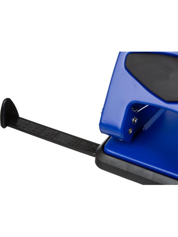 Дырокол Attache до 25 листов, с блокиратором, металлич., синий