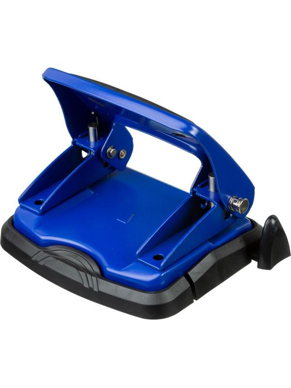 Дырокол Attache до 25 листов, с блокиратором, металлич., синий