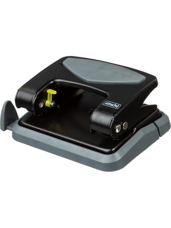 Дырокол Attache до 25 листов, с блокиратором, металлич., чёрный