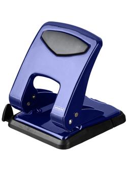 Дырокол Attache до 50 листов, с блокиратором, металлич., синий