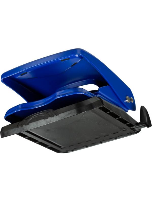 Дырокол Attache до 50 листов, с блокиратором, металлич., синий