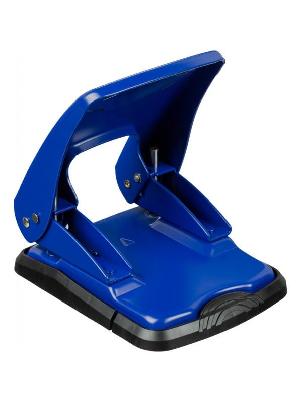 Дырокол Attache до 50 листов, с блокиратором, металлич., синий