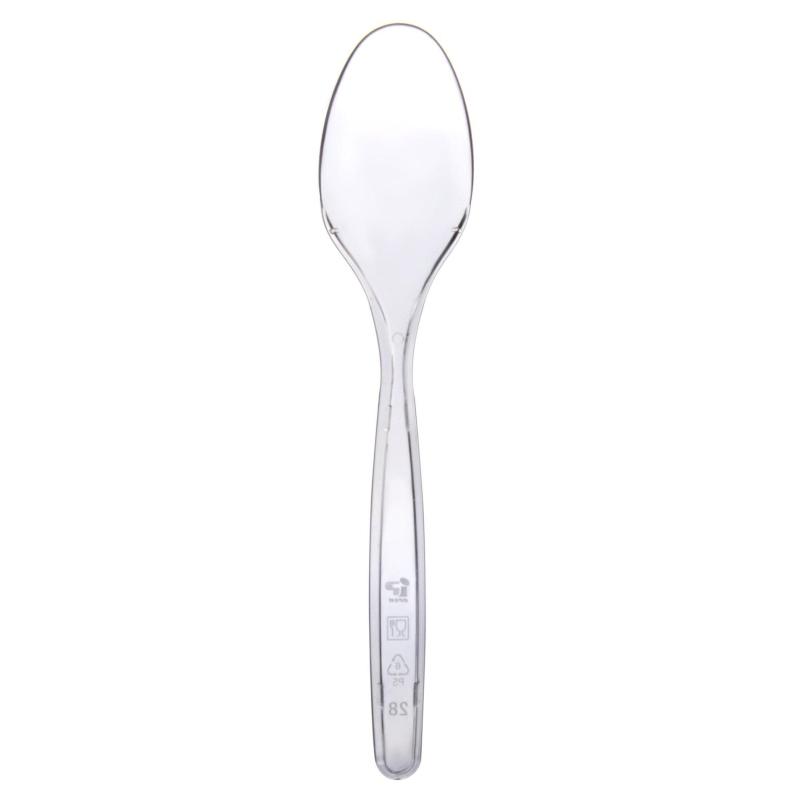 Ложка одноразовая столовая  180мм прозрачная, Комус, ПС, 50шт/уп