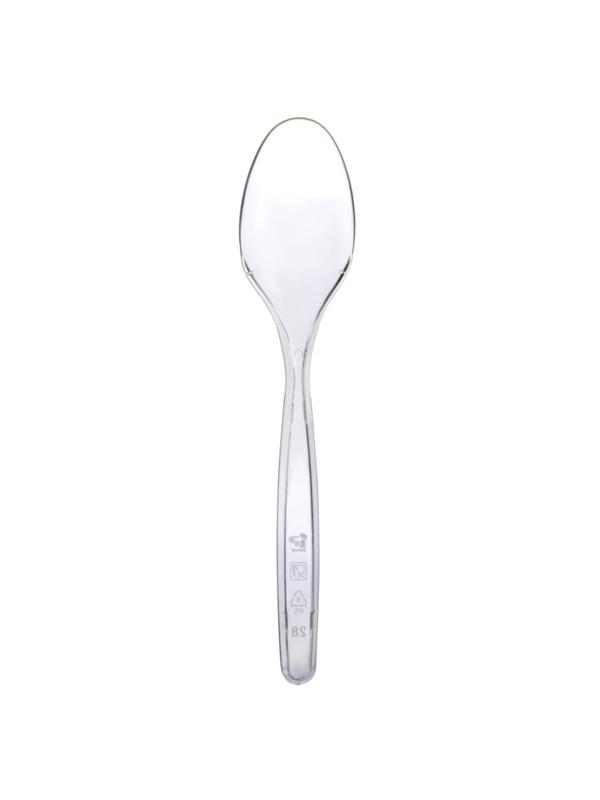 Ложка одноразовая столовая  180мм прозрачная, Комус, ПС, 50шт/уп