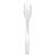 Вилка одноразовая 180мм прозрачная, Комус, ПС, 50шт/уп