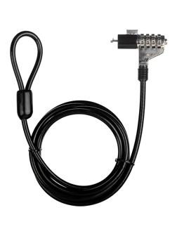 Тросик с замком для ноутбуков, код/замок, Continent, чер, NCL-104