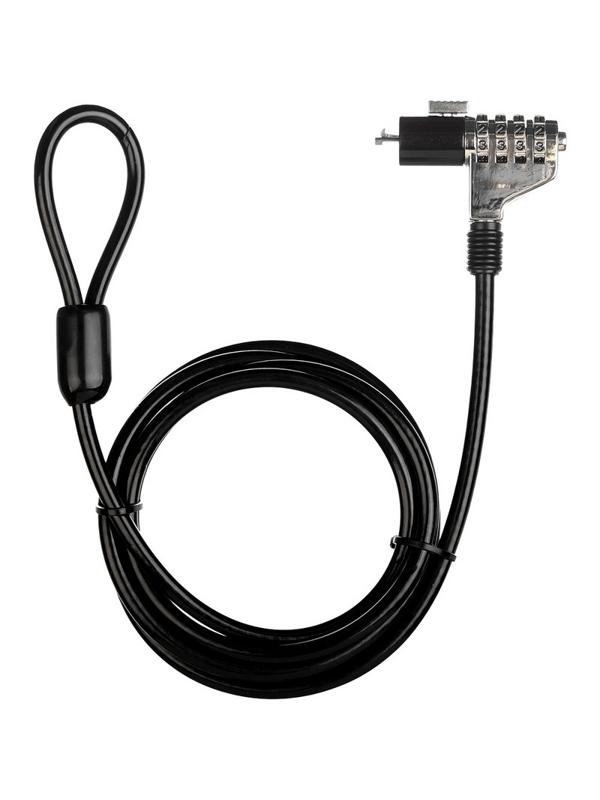 Тросик с замком для ноутбуков, код/замок, Continent, чер, NCL-104