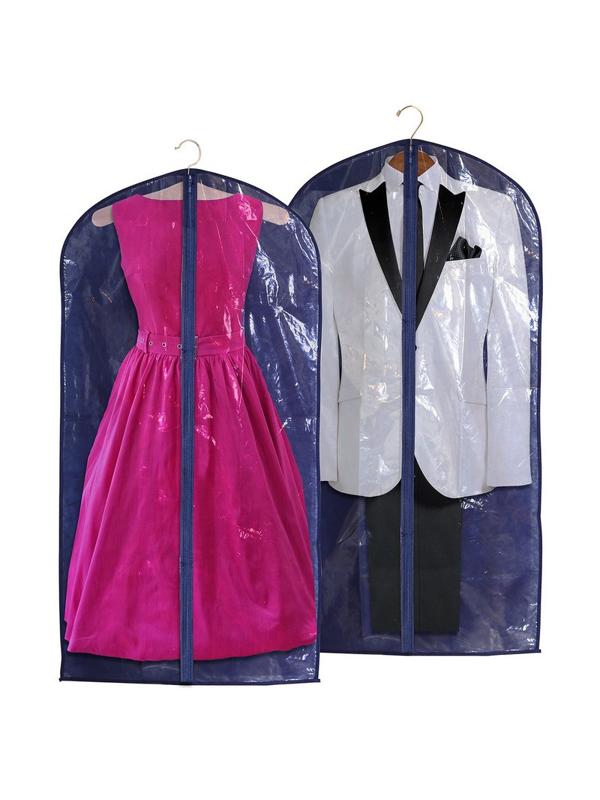 Чехол для одежды воздухопроницаемый материал синий 125x60 см 5522