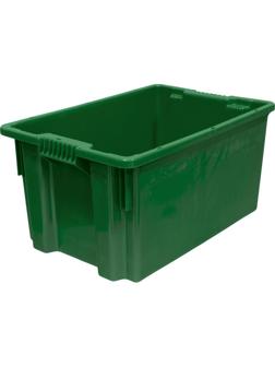 Контейнер пластиковый 600х400х300мм сплошной (арт.601)_зеленый