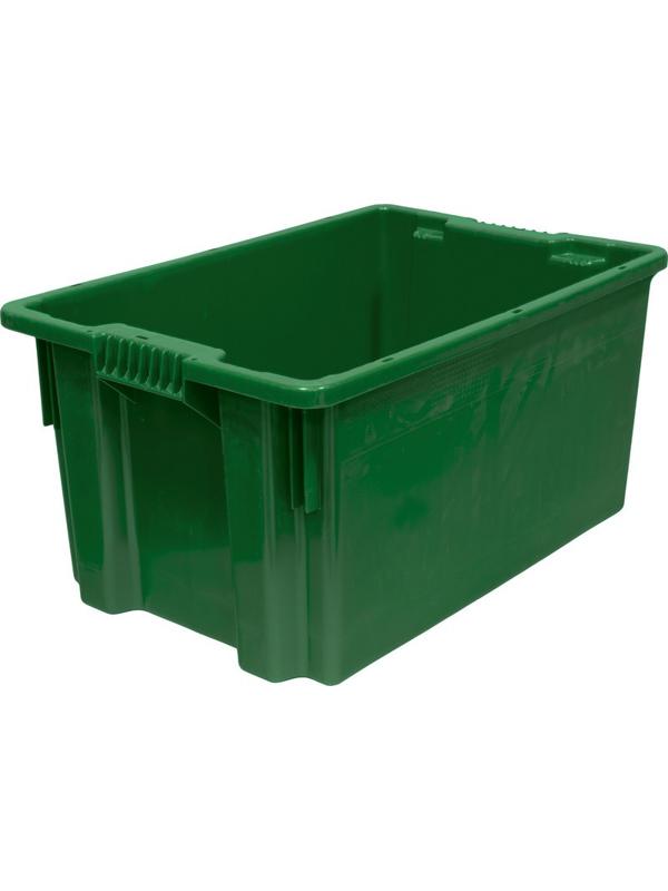 Контейнер пластиковый 600х400х300мм сплошной (арт.601)_зеленый