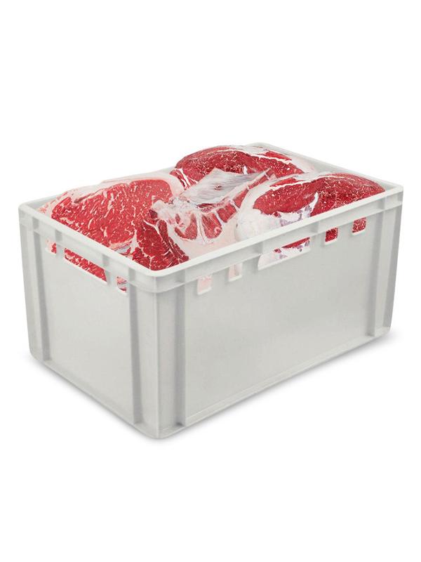 Ящик пластиковый 600х400х300мм сплошной (арт.210)_морозостойкий белый