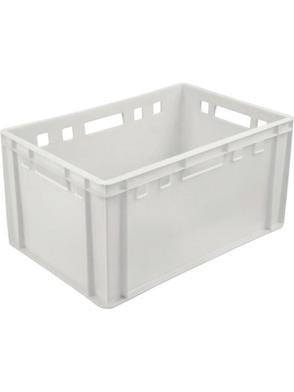 Ящик пластиковый 600х400х300мм сплошной (арт.210)_морозостойкий белый