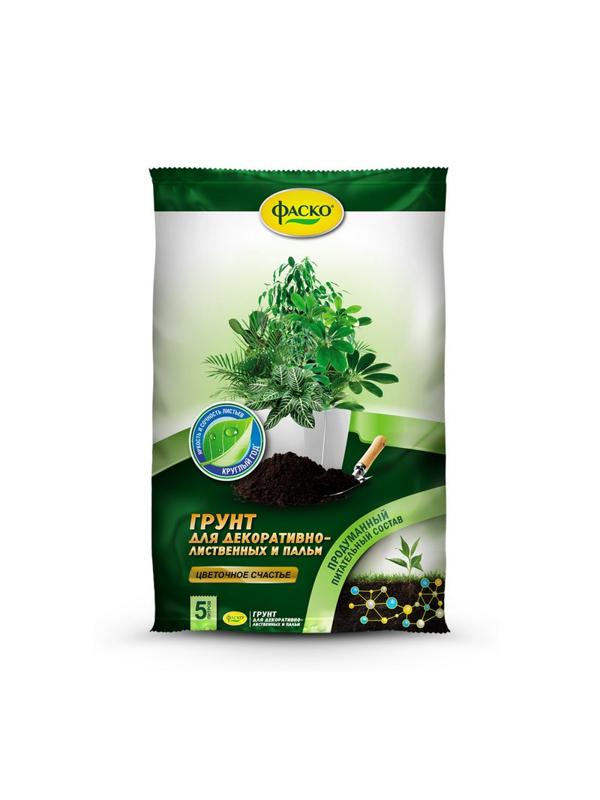 Грунт для декоративно-лиственных Фаско Цветочное счастье 5л Тп0101ЦВС01