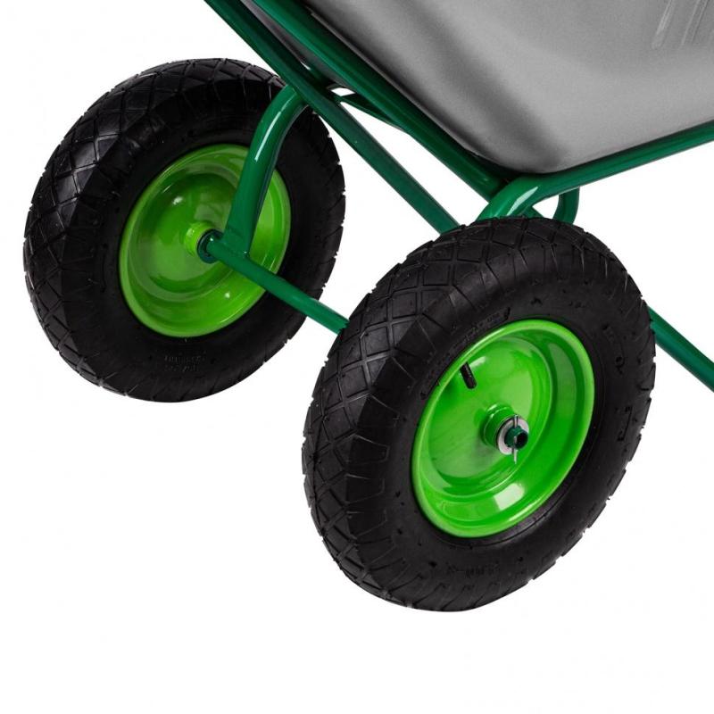 Тачка садово-строительная усиленная, г/п 320кг,100л (689863)