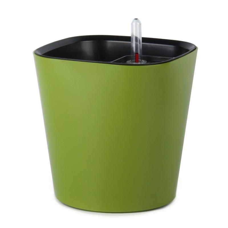 Горшок цветочный с автополивом КОМФОРТ 3л оливковый ПИ-21-6ТХ