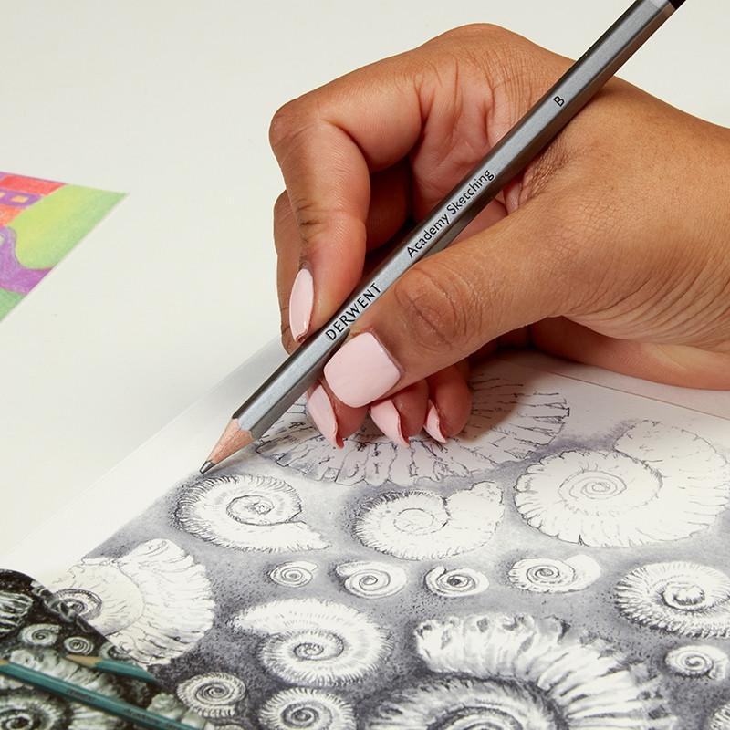 Набор карандашей черногр. Derwent Academy Sketching Tin 12шт 5H-6B мет кор