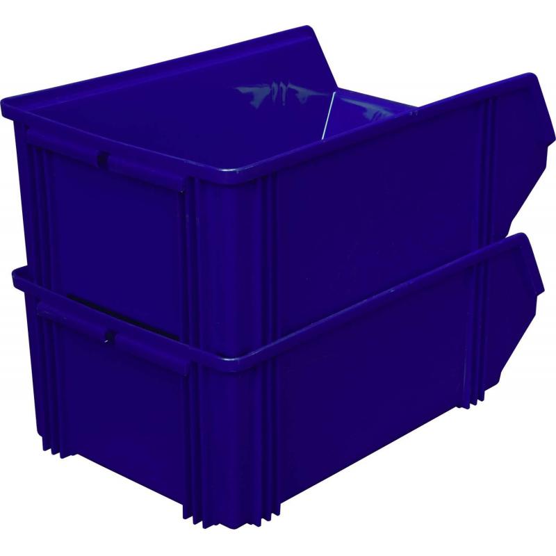 Лоток для склада 500 х 310 х 183 синий(7965), сплошной