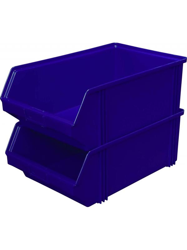 Лоток для склада 500 х 310 х 183 синий(7965), сплошной