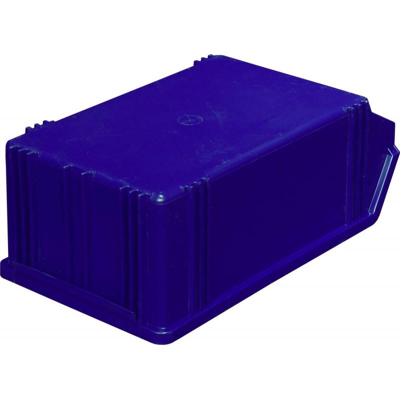 Лоток для склада 400 х 230 х 150 синий(7963), сплошной