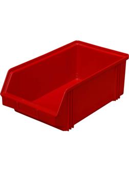 Лоток для склада 400 х 230 х 150 красный(7963), сплошной