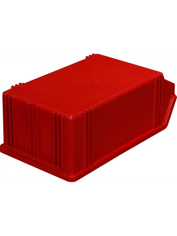 Лоток для склада 400 х 230 х 150 красный(7963), сплошной