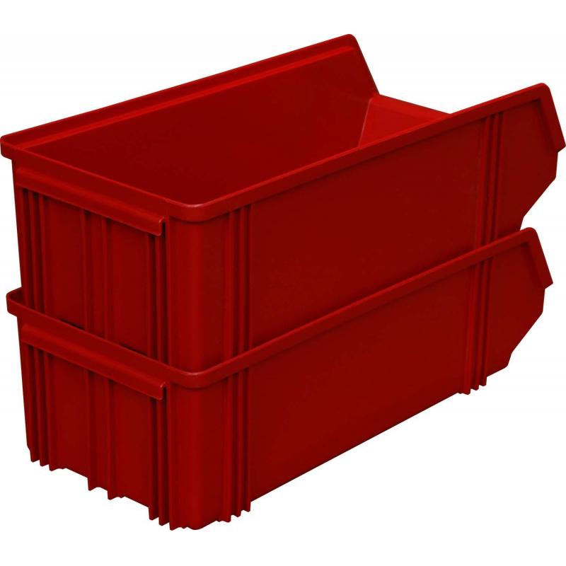 Лоток для склада 500 х 230 х 150 красный(7964), сплошной