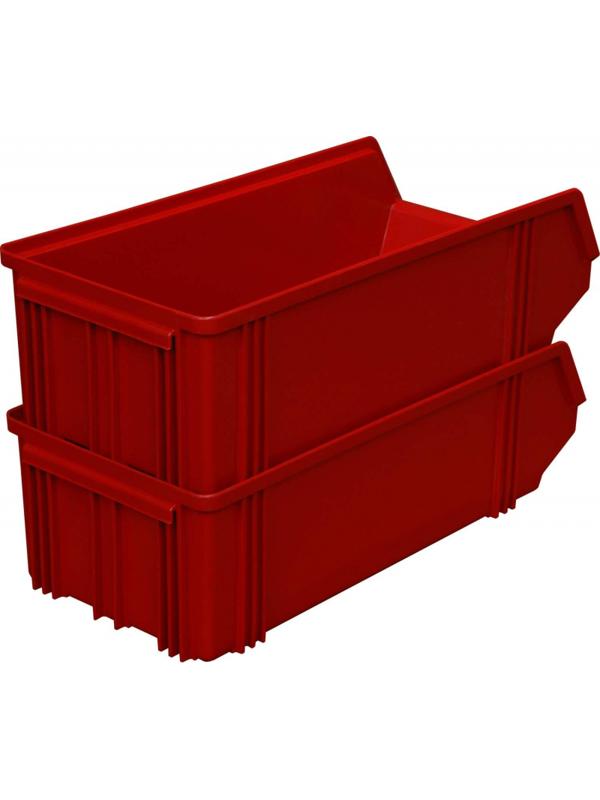 Лоток для склада 500 х 230 х 150 красный(7964), сплошной