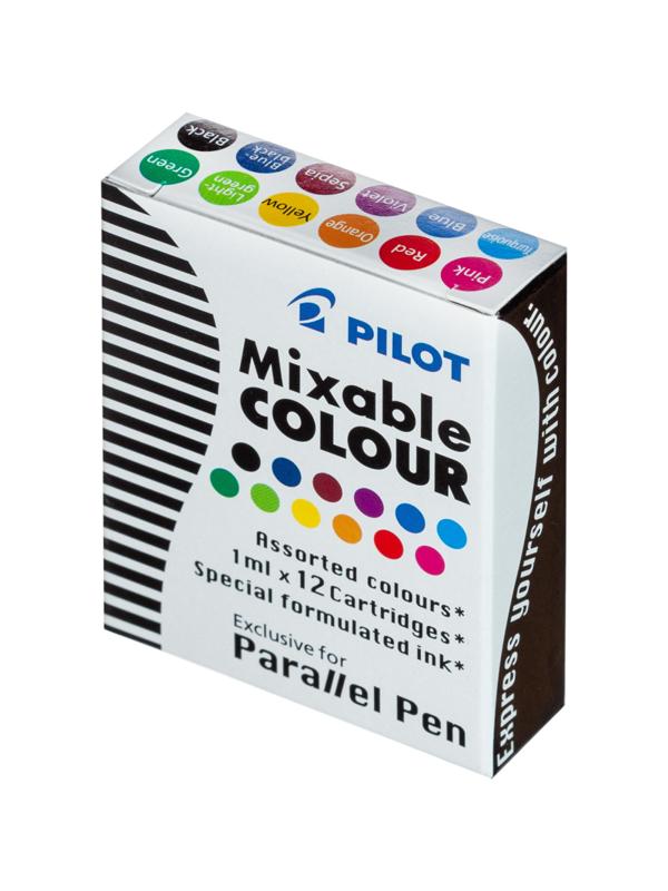 Чернила Чернильный картридж PILOT Parallel Pen 12 цветов 12 шт/уп IC-P3-AST