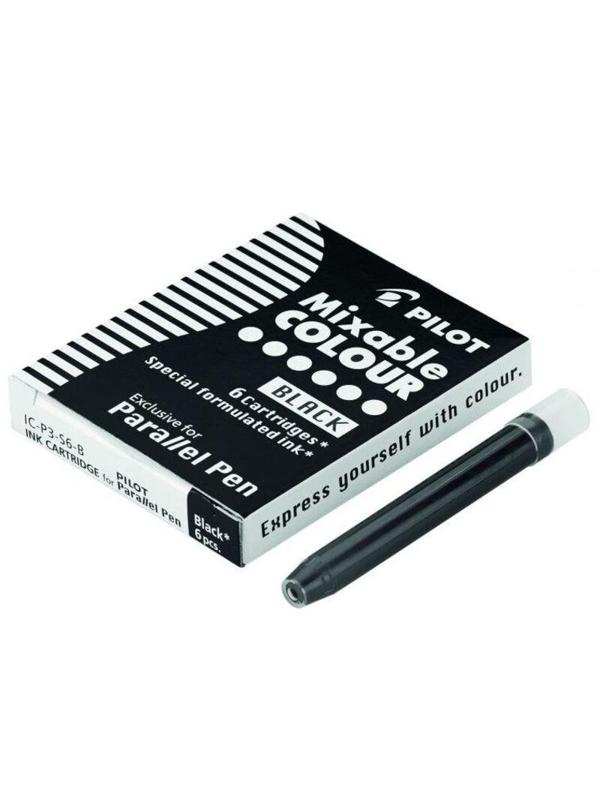 Чернила Чернильный картридж PILOT Parallel Pen черные 6 шт/уп IC-P3-S6 B