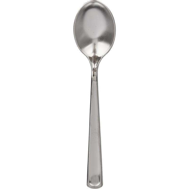 Ложка одноразовая чайная  130мм, металлизированная, ПС 50 шт/уп