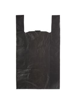 Пакет-майка усиленный ПНД, 40+18x70, черный, 30 мкм, 50 шт/уп,