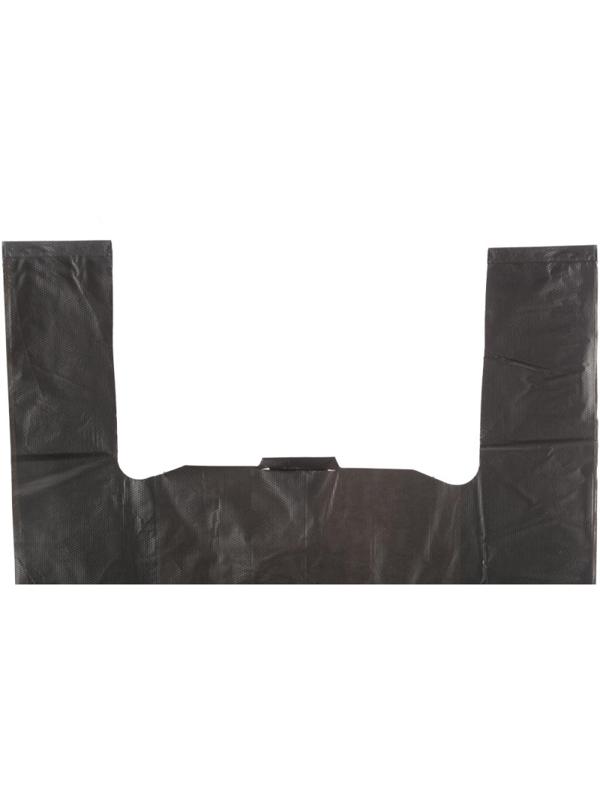 Пакет-майка усиленный ПНД, 40+18x70, черный, 30 мкм, 50 шт/уп,