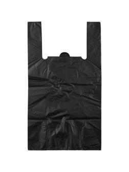 Пакет-майка усиленный ПНД, 30+18x56, черный, 28 мкм, 100 шт/уп,