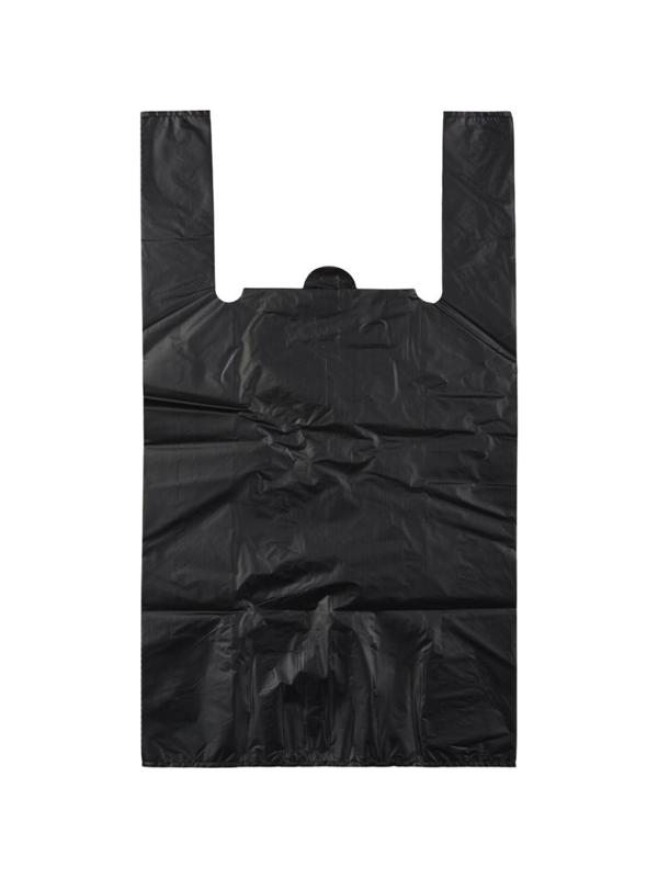 Пакет-майка усиленный ПНД, 30+18x56, черный, 28 мкм, 100 шт/уп,