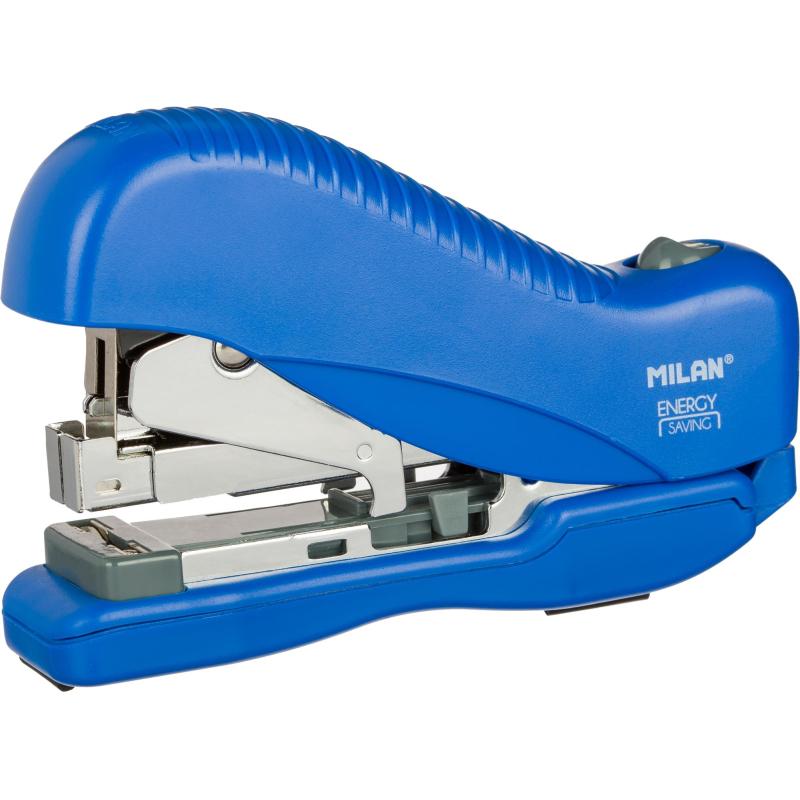 Степлер Milan (N24/6, 26/6) до 30лис, энергосберегающий,пластик,син