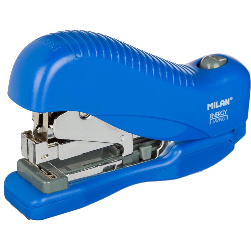 Степлер Milan (N24/6, 26/6) до 30лис, энергосберегающий,пластик,син