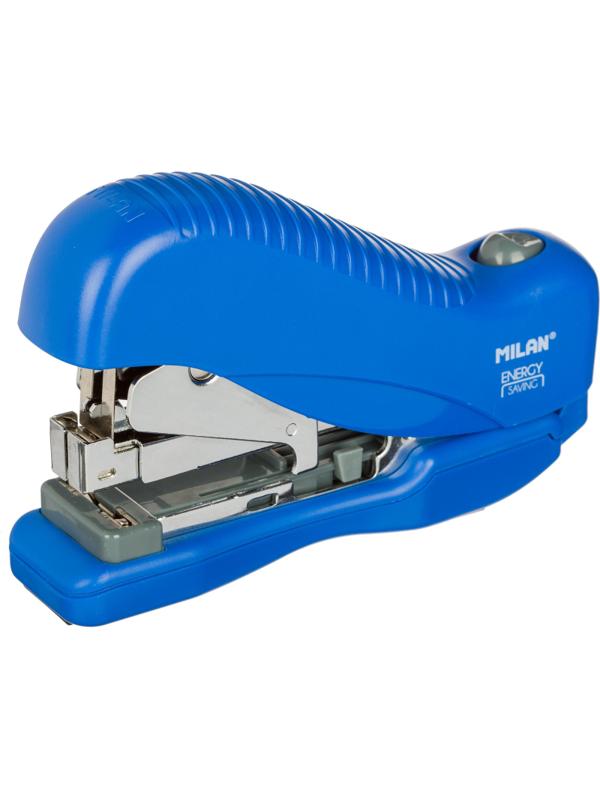 Степлер Milan (N24/6, 26/6) до 30лис, энергосберегающий,пластик,син