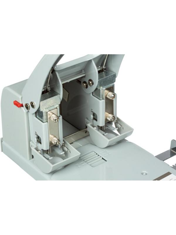 Дырокол Attache Economy до 100 листов, с линейкой, металл, серый