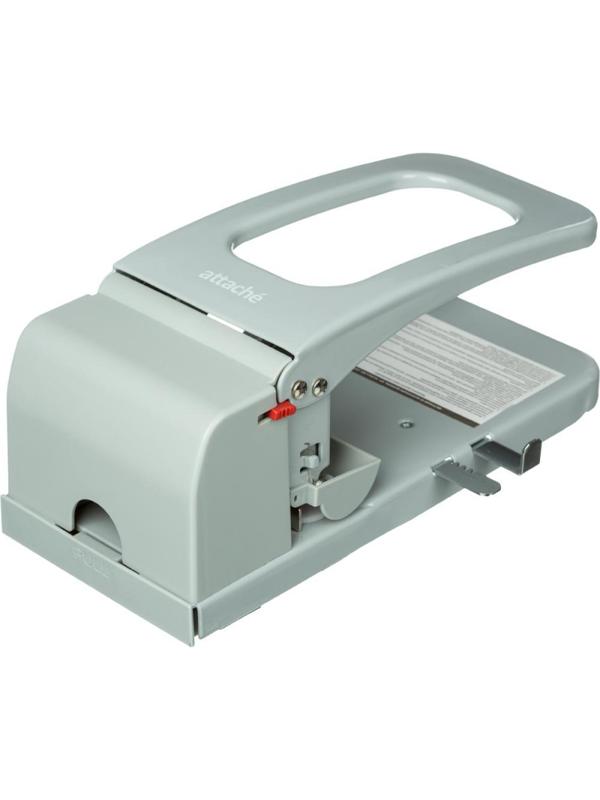 Дырокол Attache Economy до 100 листов, с линейкой, металл, серый