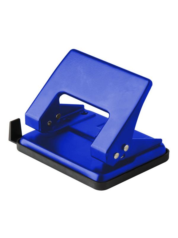Дырокол Attache Economy до 20 листов, с линейкой, металл, синий