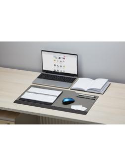 Коврик на стол Attache Selection 650х350мм с карман экокож мягк подлож сер