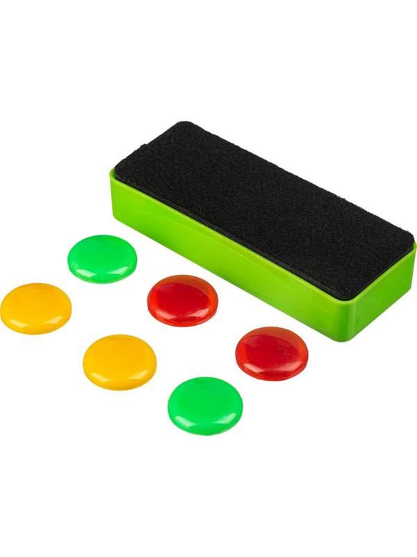 Набор принадл. для магн.-маркерных досок Attache (губка и магниты)